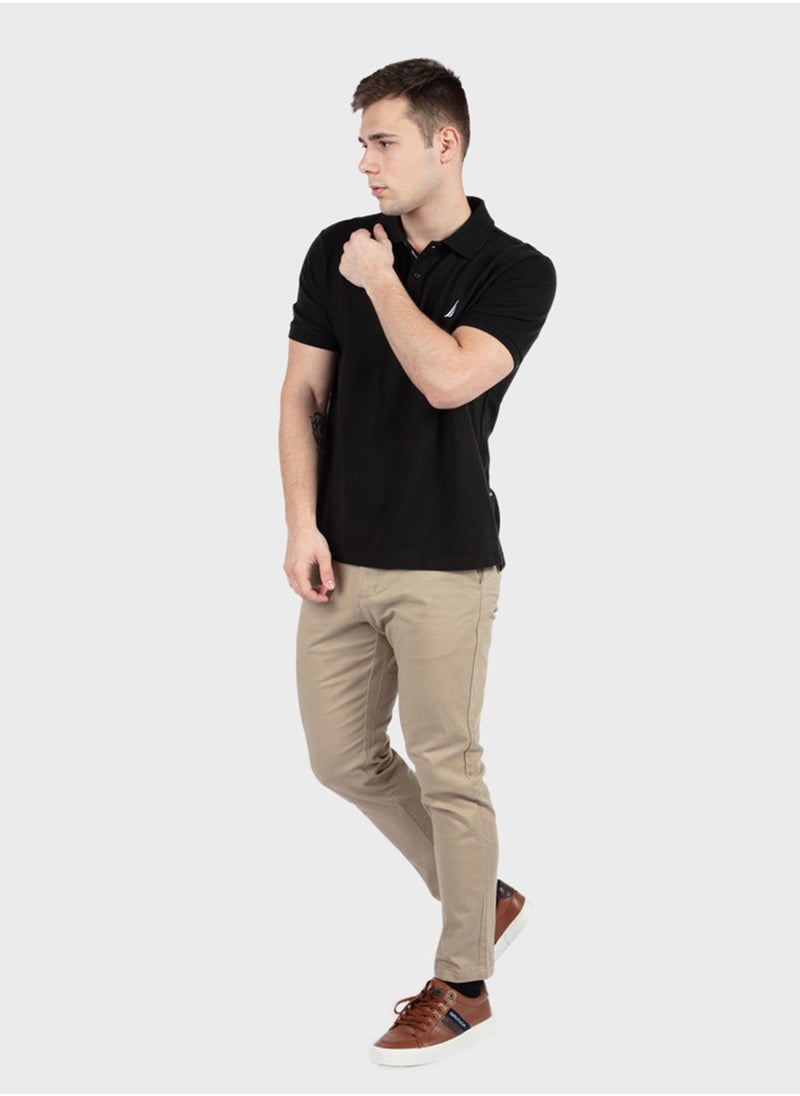 Classic Men's Cotton Black Polo Shirt – Breathable, Stylish, and Comfortable for Everyday Wear!