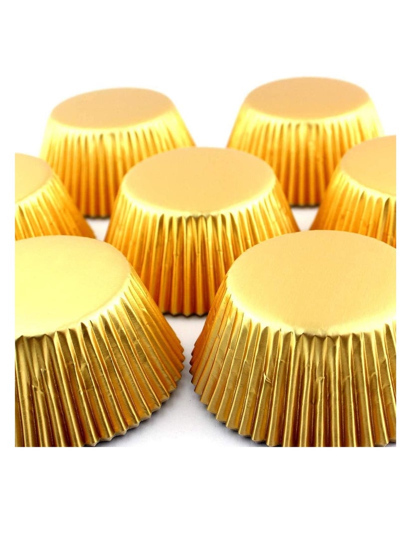 Eoonfirst Gold Foil Cupcake Case Liners Wrappers Baking Muffin Paper Cups 198 Pcs