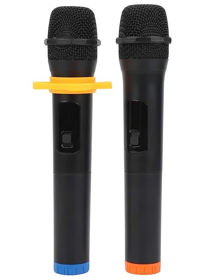 2pc Wireless Microphone UHF Dual Portable Handheld Dynamic Karaoke Mic with Rechargeable Receiver Wireless Karaoke System for PA System