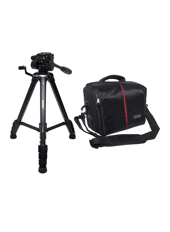 Power T668 Tripod And Bl-25 Eos Camera Bag Black