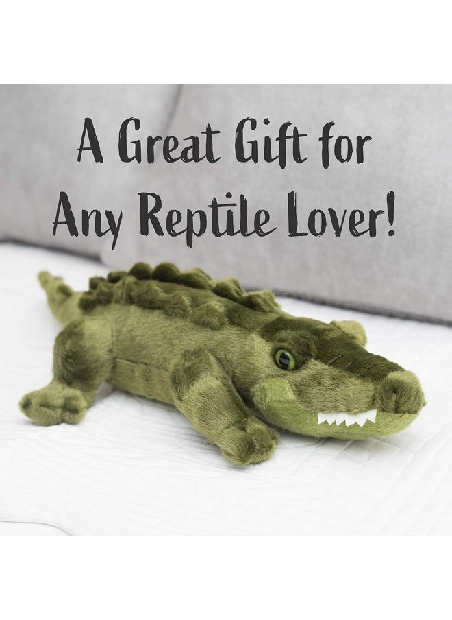 16” Alligator Stuffed Animal - Ultra Soft Gator Plush With Superior Softness - Perfect Size Alligator Plush Toy - Easy To Carry & Snuggle - Realistic & Cute - Bring A New Gator Home To Kids Ages 3+