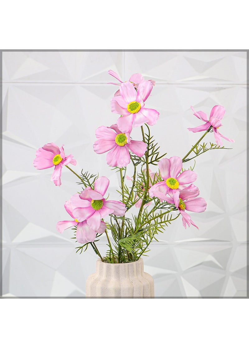 Yatai Artificial Silk Cosmos Flowers for Vase Filling Decorationd and other Flower Arrangements 2 pcs | Cosmos Flowers for Decorations (l-pink)