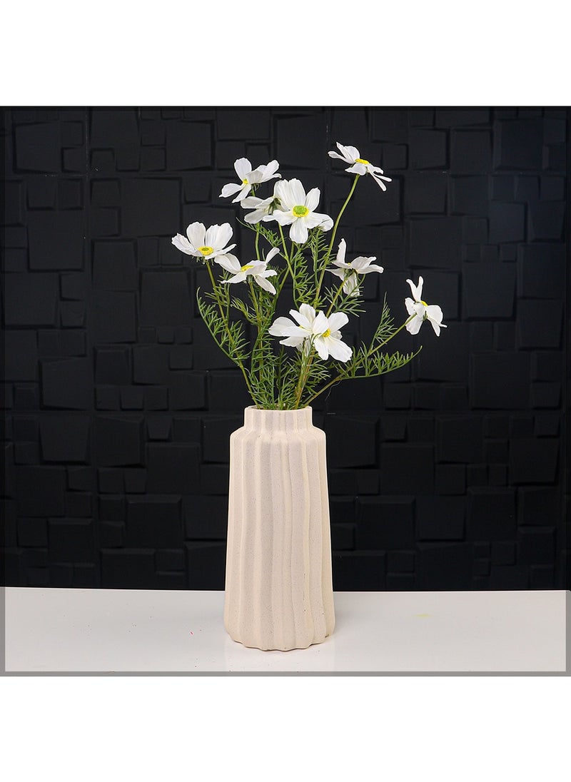 Yatai Artificial Silk Cosmos Flowers for Vase Filling Decorationd and other Flower Arrangements 2 pcs | Cosmos Flowers for Decorations (white)