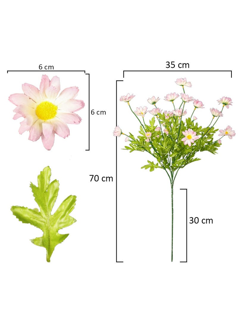 YATAI Gerber Artificial Daisy Flowers Fake flowers for Home Office Restaurant Wedding Bouqet Decoration Real Look Plastic Flowers (2 pcs, w-purple)