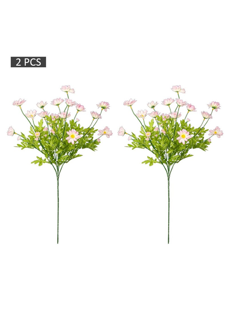 YATAI Gerber Artificial Daisy Flowers Fake flowers for Home Office Restaurant Wedding Bouqet Decoration Real Look Plastic Flowers (2 pcs, w-purple)