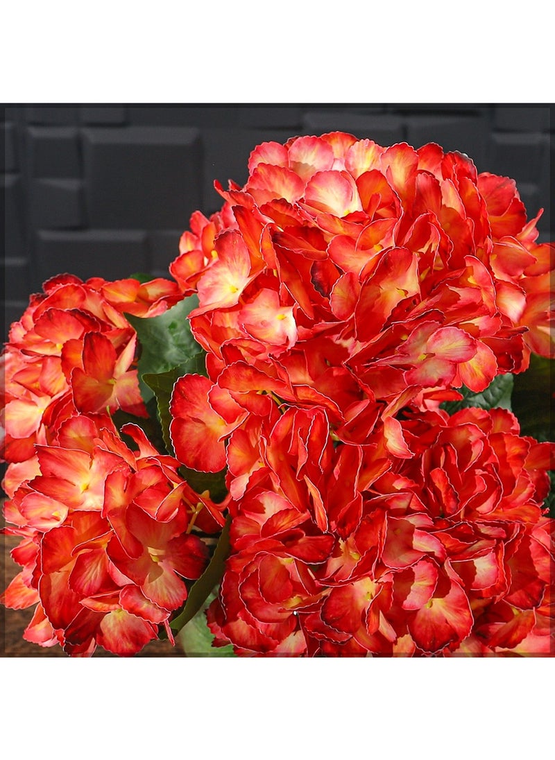 Yatai Real Touch Hydrangea Flower for Vase filling and Home Office Decorations | Artificial Hydrangea Flowers with Optional Colors (Rose-Red)