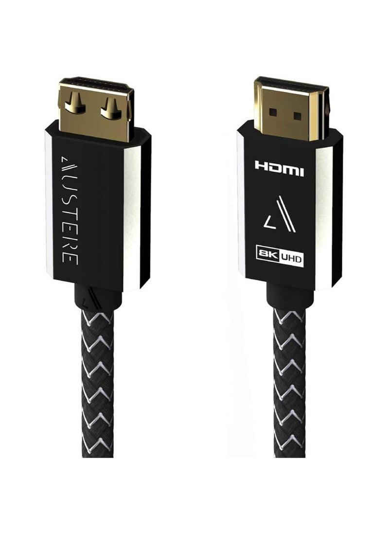 Austere VII Series 8K HDMI Cable 2.5m Ultra High Speed HDMI 8K60 & 4K120 Dynamic HDR LinkFit Locking Connectors & High Flex Cable