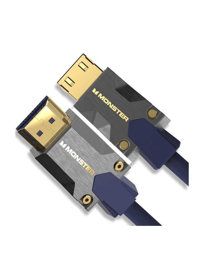 Monster M-Series 3000 Certified Premium HDMI 2.1, 48Gbps, 8K Ready, Zinc Alloy Connector, Vgrip, Pure Copper, Braided Jacket