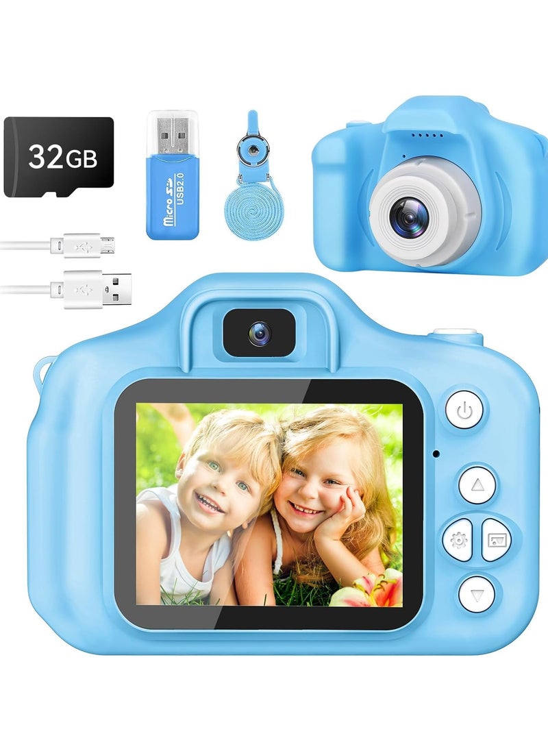 Camera for Boys Girls, Digital Camera for Kids, Toddler Camera, Birthday Christmas Toy Gift for Kids Age 3 4 5 6 7 8 9 10 with 32GB SD Card,