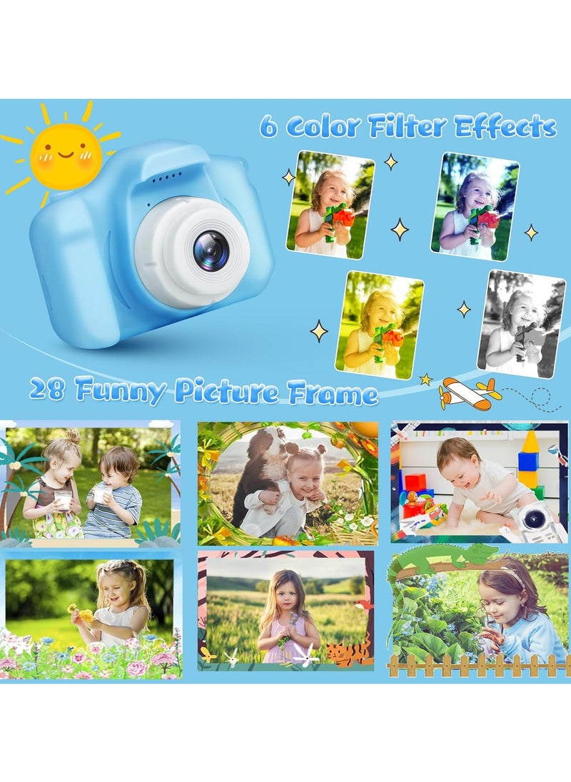 Camera for Boys Girls, Digital Camera for Kids, Toddler Camera, Birthday Christmas Toy Gift for Kids Age 3 4 5 6 7 8 9 10 with 32GB SD Card,