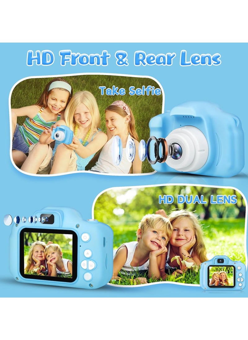 Camera for Boys Girls, Digital Camera for Kids, Toddler Camera, Birthday Christmas Toy Gift for Kids Age 3 4 5 6 7 8 9 10 with 32GB SD Card,