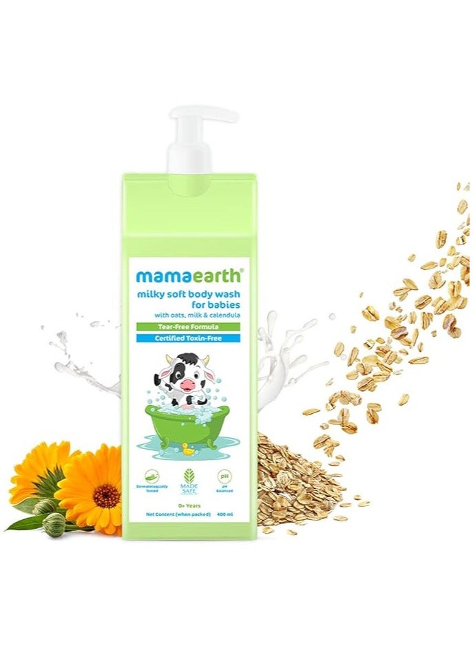 Milky Soft Body Wash for Babies with Oats, Milk and Calendula (400 ml)