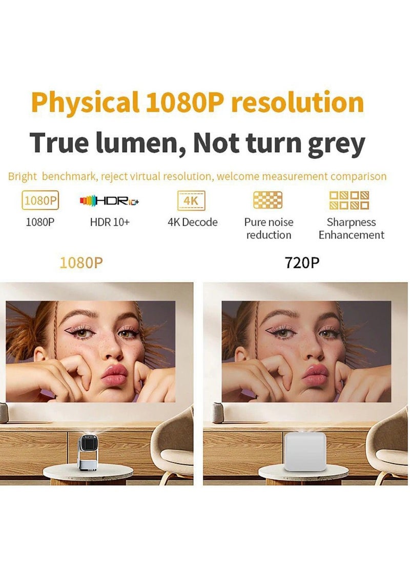 2024 K2 Projector Smart Portable Pocket Built-in Battery 1080P 4K Video LCD Android 11 System 5G WiFi 6 BT5.2 Movie Projector