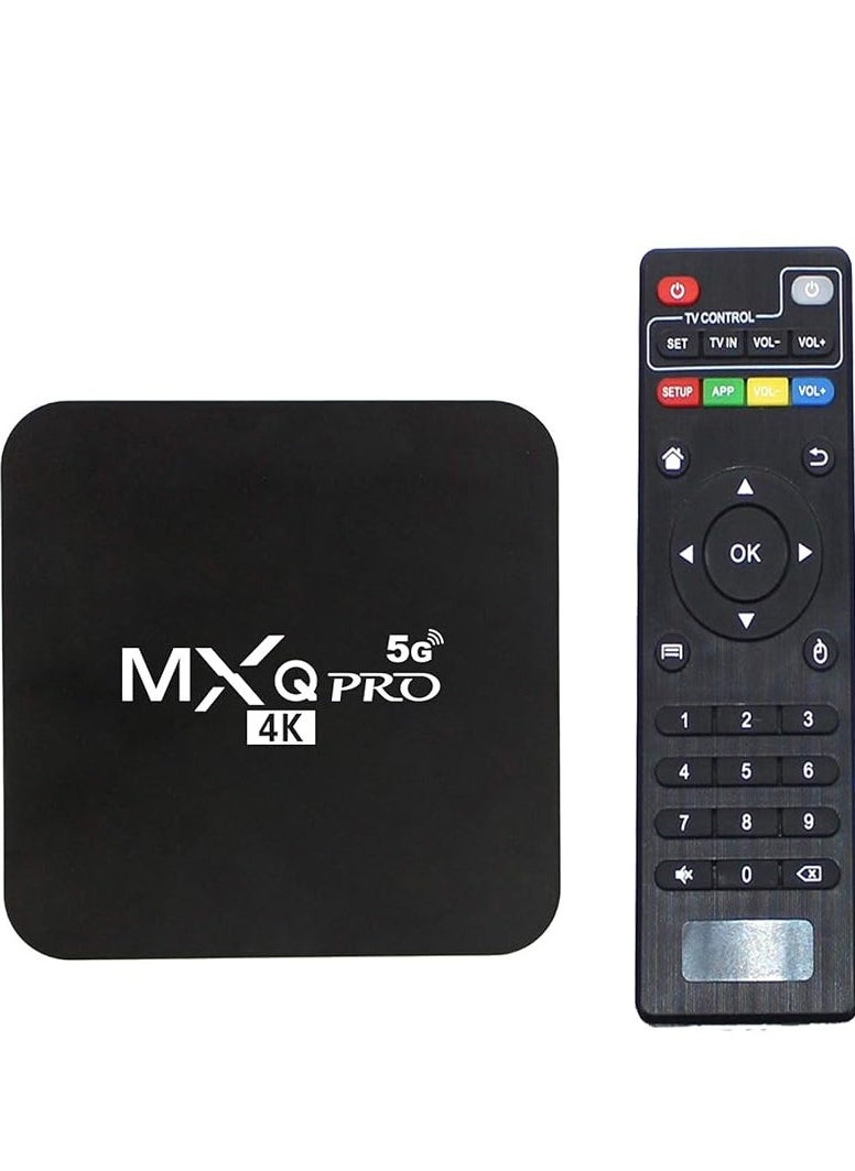 MXQ Pro 5G Android 13.1 TV Box | Quad-Core Processor | 2GB RAM + 16GB ROM | 4K Streaming | H.265 HD & 3D Support | Dual Band 2.4G/5.8G WiFi | Smart Home Media Player for Seamless Entertainment