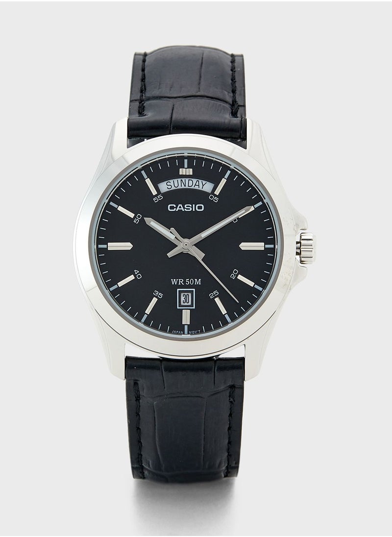 Classic Leather Strap Analog Watch