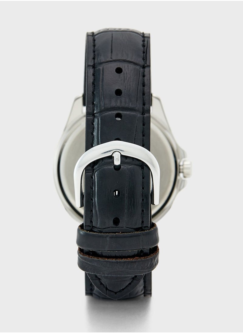 Classic Leather Strap Analog Watch