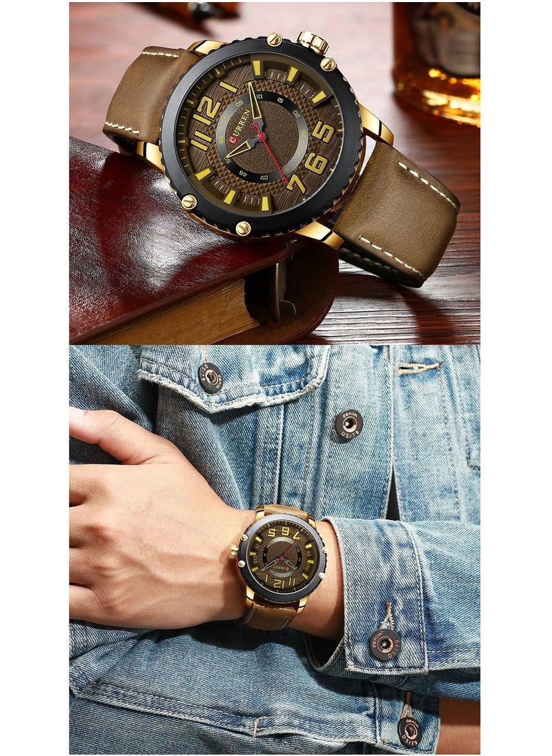 CURREN 8341 Style Watches New Casual Sport Quartz Clock Male Leather Wristwatch Men's Colorful Fashion Man Design Watch