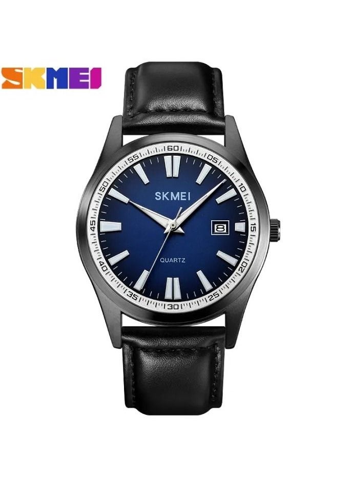 SKMEI Men Quartz Watch Leather Strap Waterproof Watch Fashion Business Style For Men 1986