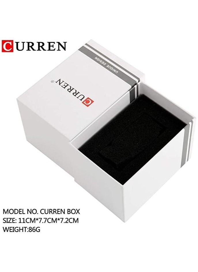 CURREN 8253 Men Japan Quartz Analog Watch Fashion Casual Leather Strap Week Display Business Wrist Watch