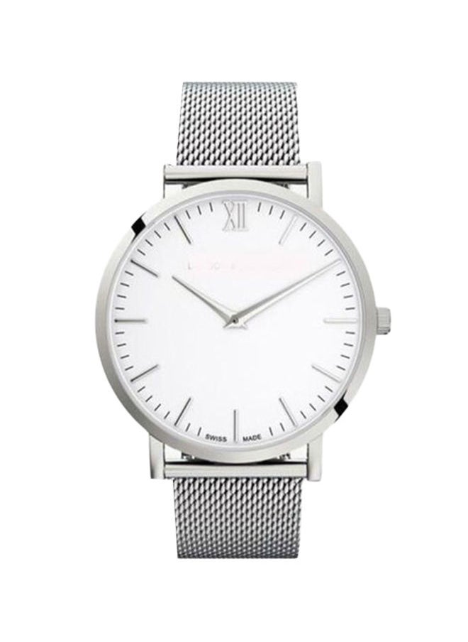 Men's Fashion Stainless Steel Pointer Display Quartz Watch 7688