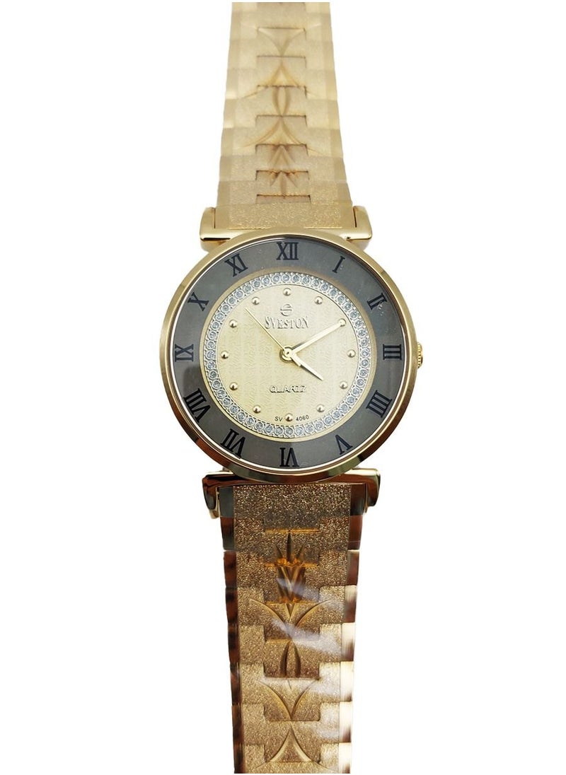 Sveston Gold Stainless Steel Quartz Mens Watch SV 4060M