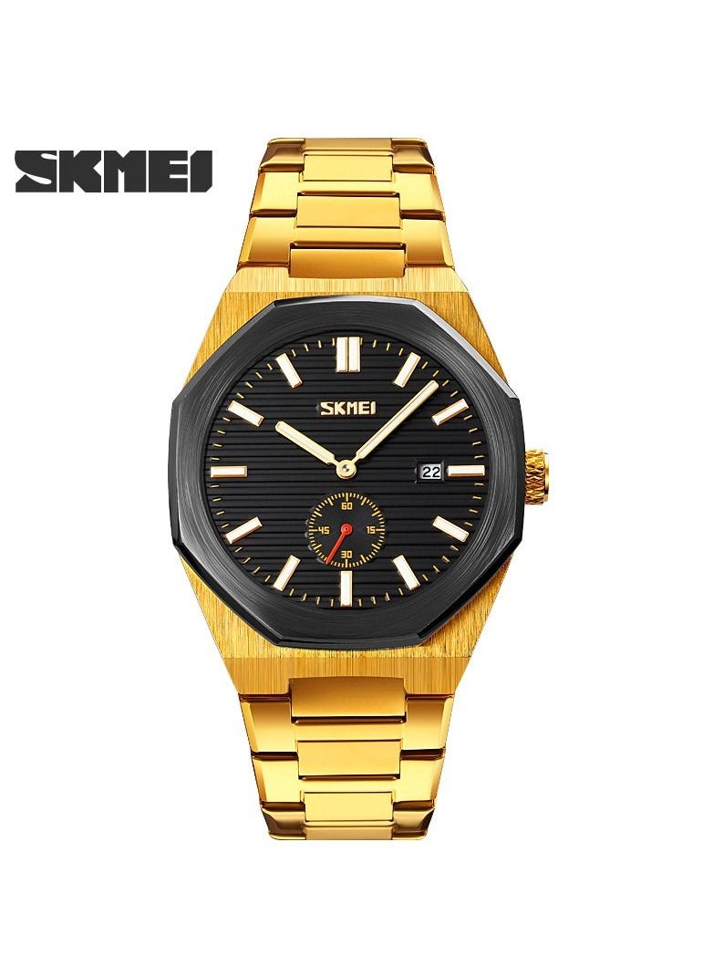 SKMEI Men Fashion Watch Stainless Steel Quartz Waterproof Business Men Watch 9262