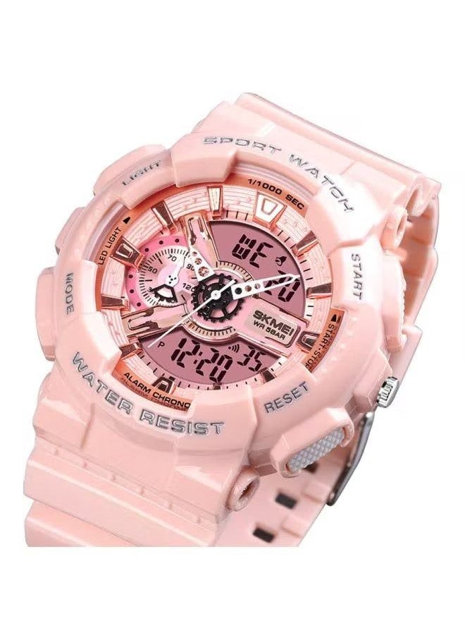 Men's 1688 Water Resistant Silicone Digital Wrist Watch - Pink