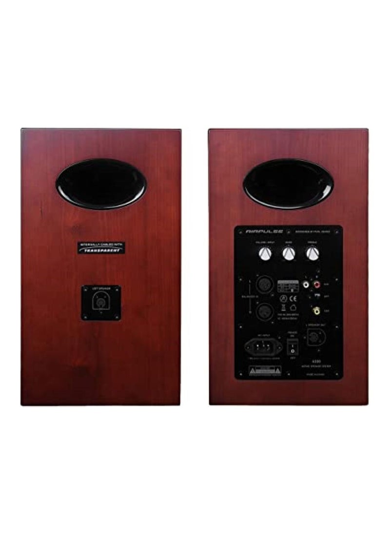 Airpulse A200 Active Speaker System Builtin Amplifier Optical Coaxial Bluetooth 4.0 aptX and RCA Inputs Pair