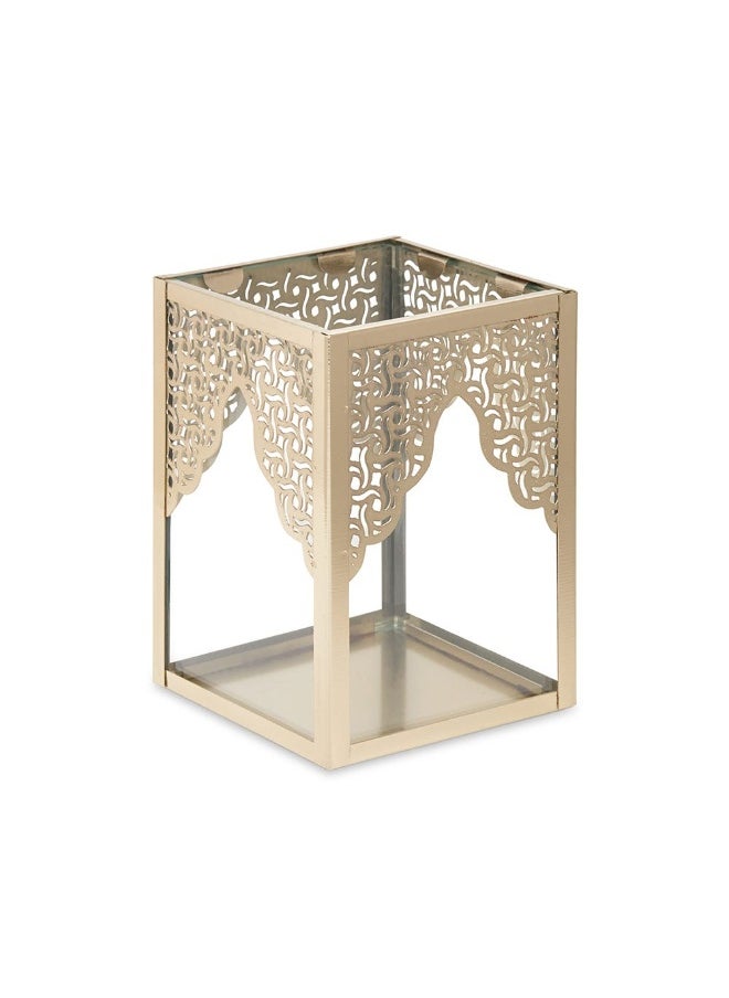 Lombi Candle Holder, Gold - 9.5X14 Cm