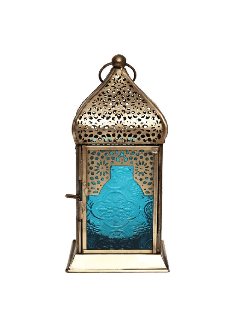 Hilalful Authentic Handmade Lantern Medium Turquoise