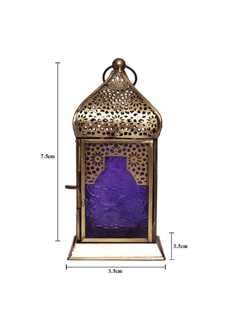 Hilalful Authentic Handmade Lantern Medium Purple