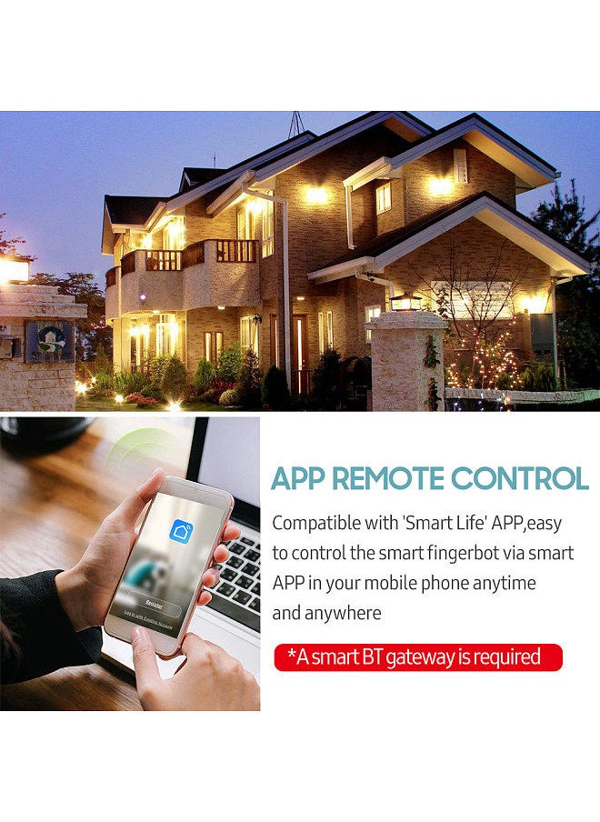 Mini BT Fingerbot Home Automation Controller APP Control Voice Control Schedule Timer Fingerbot Home Appliances Switch Pusher Smart Controller (BT Gateway Required)