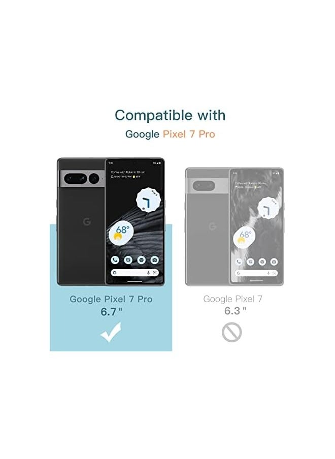 Screen Protector for Google Pixel 7 Pro with Camera Lens Protector, Flexible TPU Film, Fingerprint ID Compatible, HD Clear, Easy Install, 2-Pack Each