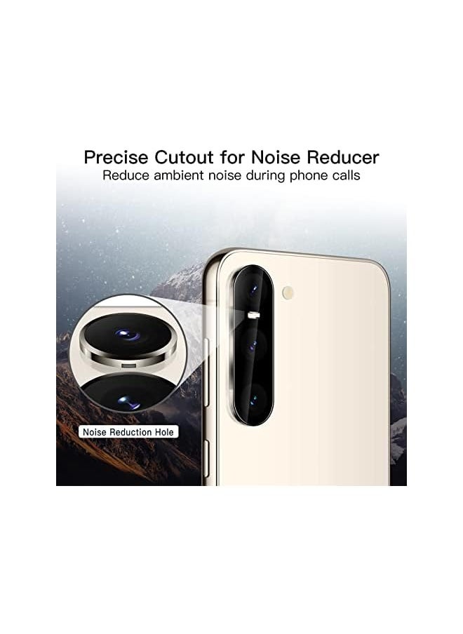 Screen Protector for Galaxy S23 5G 6.1-Inch with Camera Lens Protector, Tempered Glass Film, Fingerprint ID Compatible, HD Clear, 2-Pack Each
