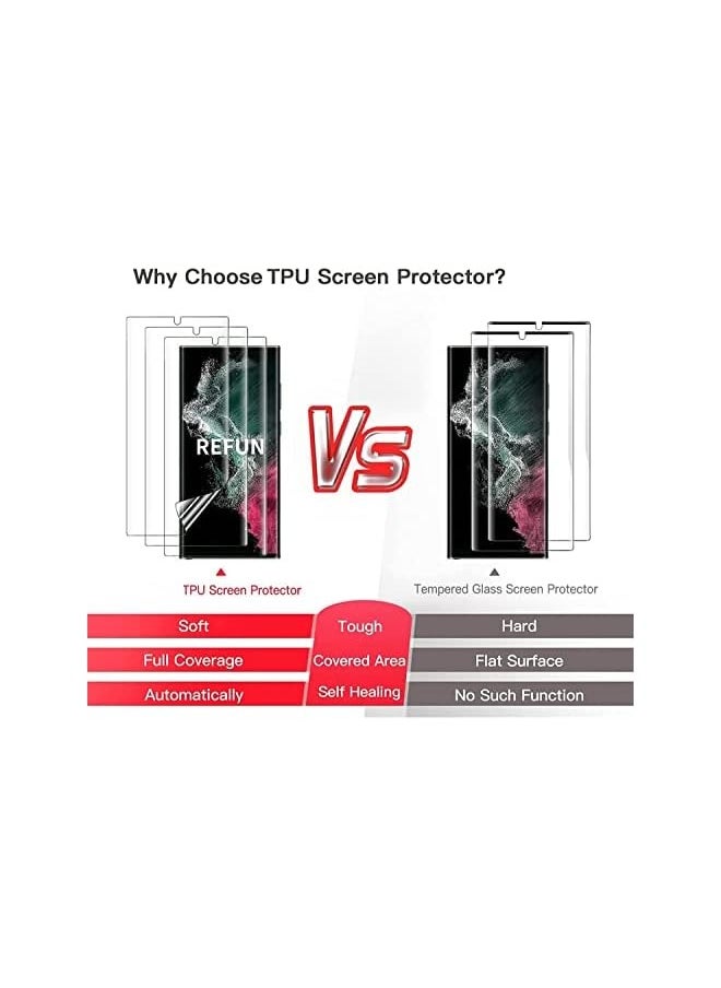 Galaxy Note 20 Ultra Screen Protector, Support Fingerprint ID, HD Clear Flexible Film, with Lens Protector, Automatic Scratch Repair Not Warped Surface, Not Glass, Bubble Free [2+2Pack]
