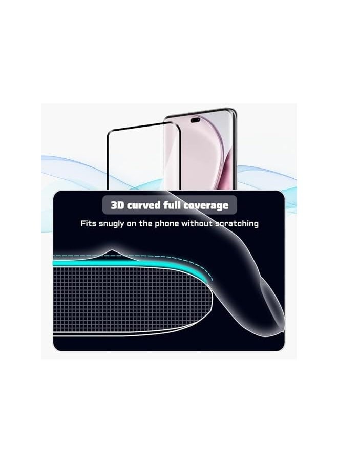 [2+2] Screen Protector Compatible with Honor X9c 5G, Tempered Glass Film with Camera Lens Protector, 9H Hardness Scratch Resistant, Anti-Fingerprint, HD Clear (Clear)