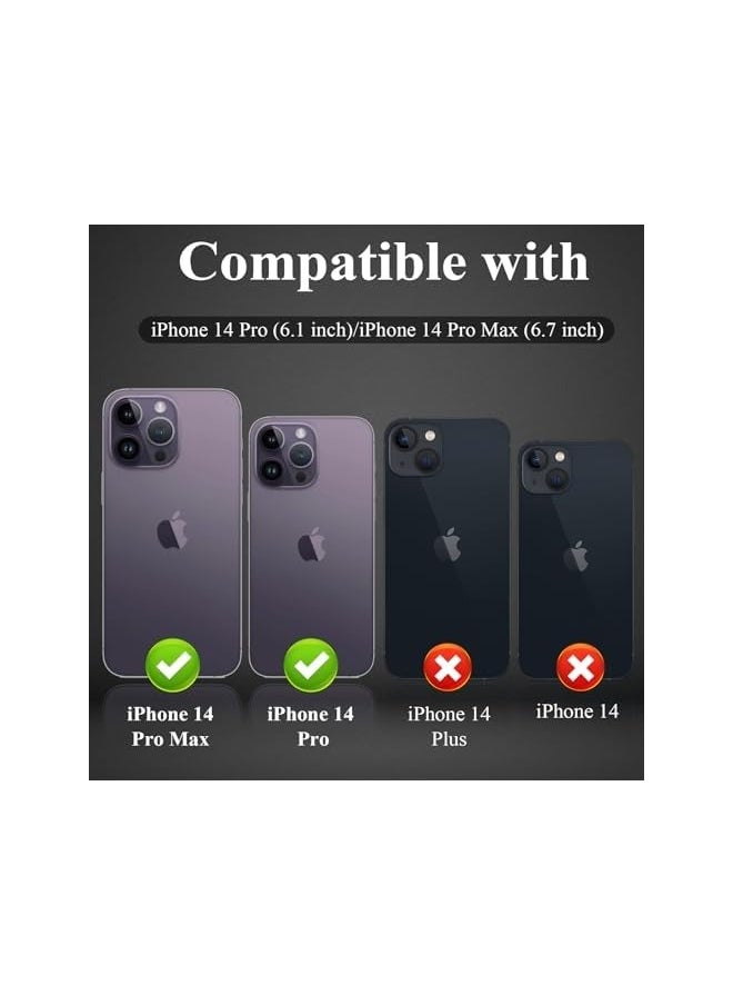 Designed for iPhone 14 Pro Max Camera Lens Protector, for iPhone 14 Pro Camera Lens Protector, Individual Metal Anti Scratch HD Clear Case Friendly Tempered Glass Camera Cover, 1 Set