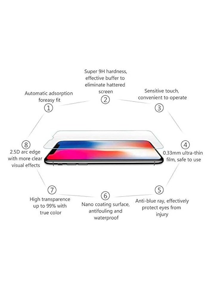 iPhone X, XS Screen Protector Glass, Tempered Glass