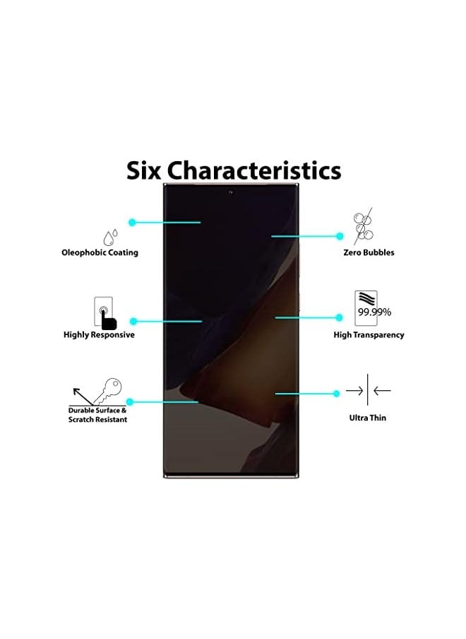 Screen protector Compatible with Galaxy Note20 Ultra 5G / Note20 Ultra Privacy HD Screen Protector, Anti-Spy Flexible Film TPU Screen Protector [Full Coverage]