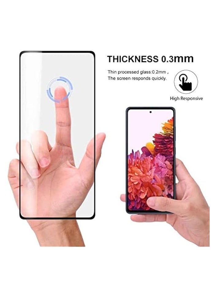 Galaxy S20 FE / S20 FE 5G Tempered Glass Screen Protector, Full Coverage HD High Response Touch Anti-Scratch Non Slip [Case Friendly] Anti-Bubble Len Film