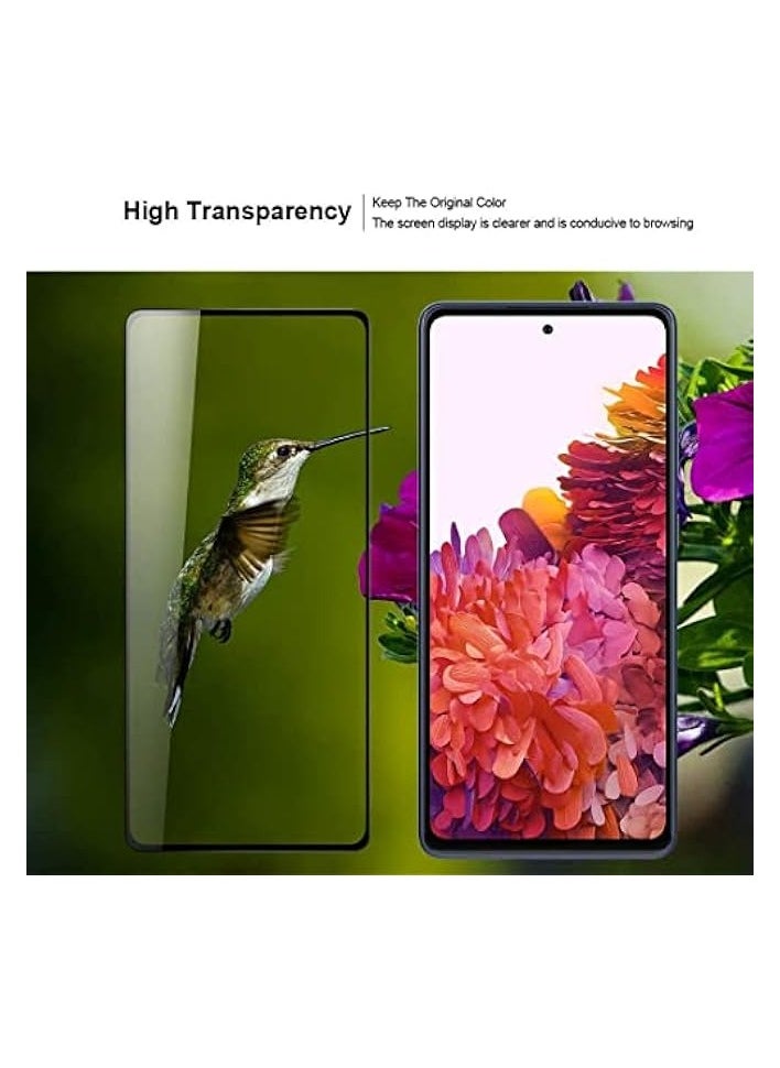 Galaxy S20 FE / S20 FE 5G Tempered Glass Screen Protector, Full Coverage HD High Response Touch Anti-Scratch Non Slip [Case Friendly] Anti-Bubble Len Film