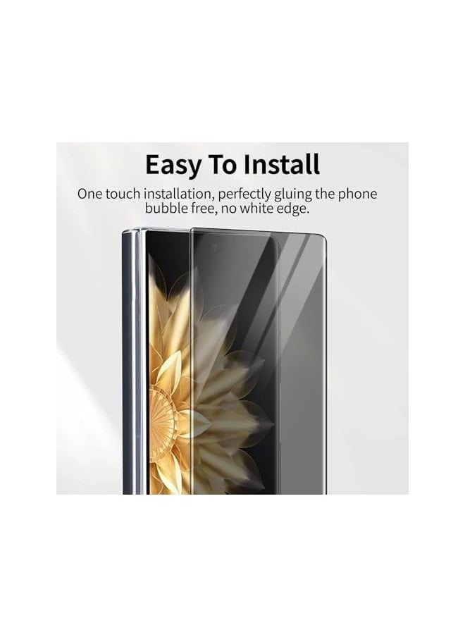 2+2 Pack Compatible with Honor Magic V 2 Tempered Glass Screen Protector & Camera Protector, 3D Camera Protector Screen Tempered Glass Film
