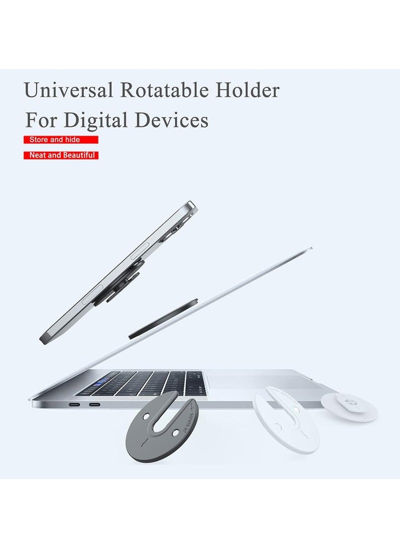 Universal Tablet Wall Mount Base, Adjustable 90 Degree Device Wall Mount Storage, Universal Electronic Swivel Tablet Stand for Most Tablet Computer/E-reader/Router (White)