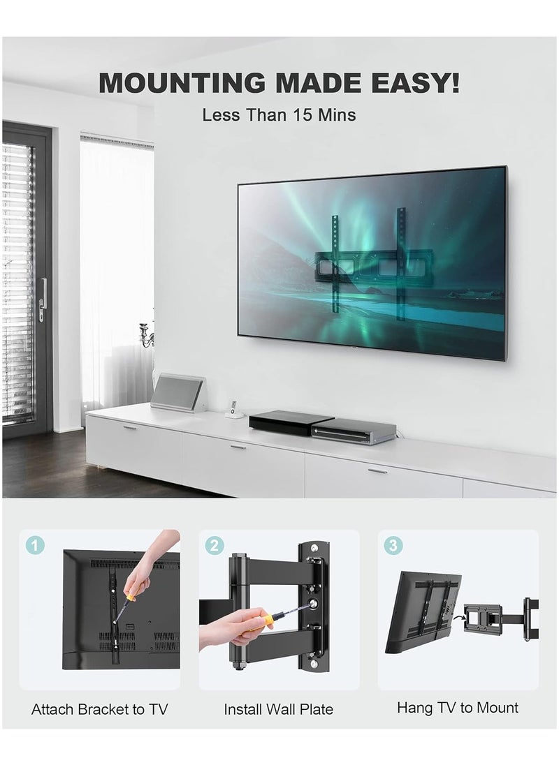 Full Motion Articulating Swivel Extension TV Wall Mount with Tilt for 32-55