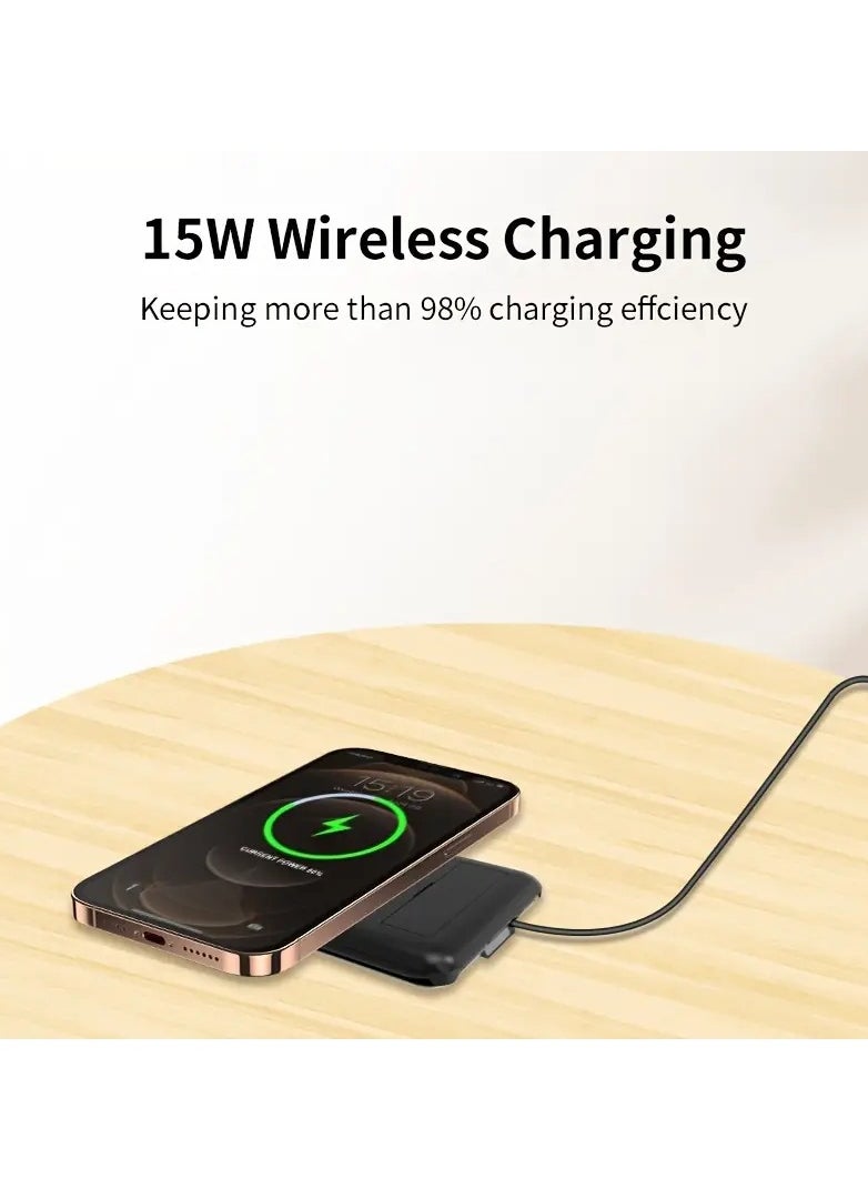 Multifunctional Foldable Cable And Lightweight Wireless Charger With Multiple Interfaces And  Compact  Easy To Carry For Travel