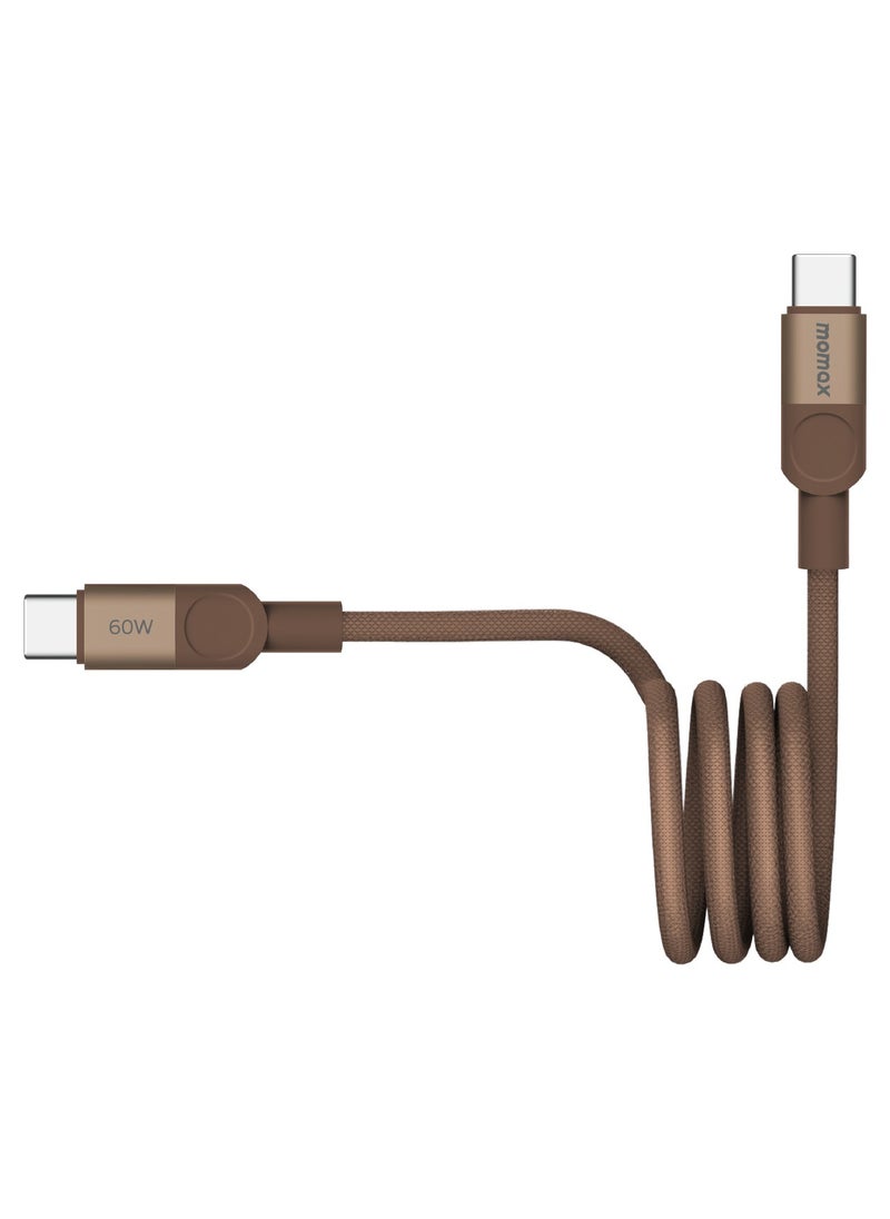 Mag Link 60W QC 3.0 (1 Meter) USB-C to USB-C Fast Charging Magnetic Cable - Desert Titanium