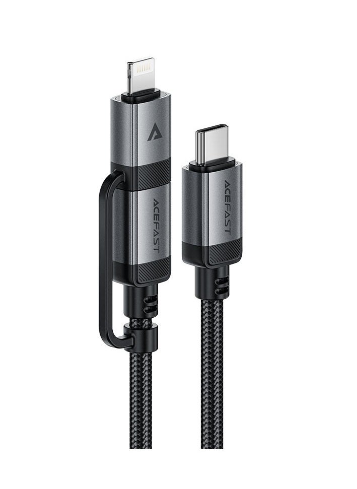 ACEFAST C20-01 USB-C to Lightning / USB-C charging data cable.