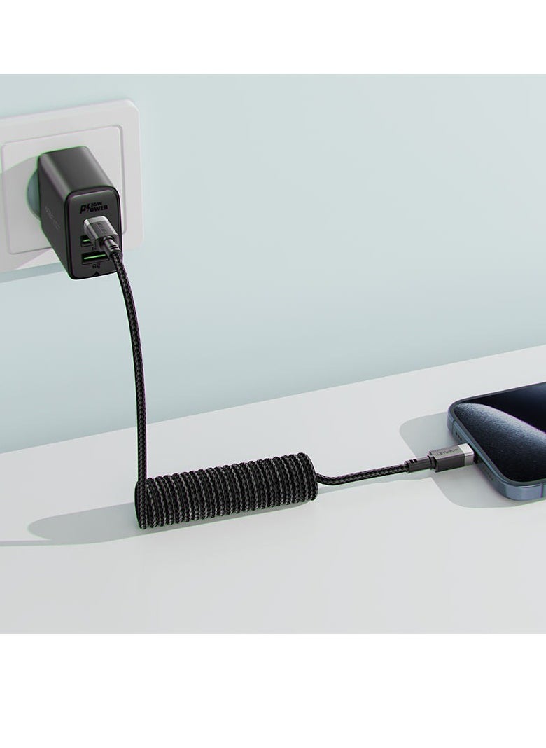 ACEFAST C14-03 60W USB-C to USB-C spring charging data cable