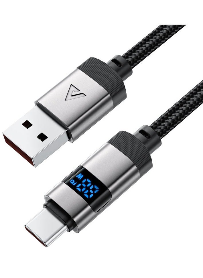 ACEFAST C15-04 66W USB-A to USB-C charging data cable with display