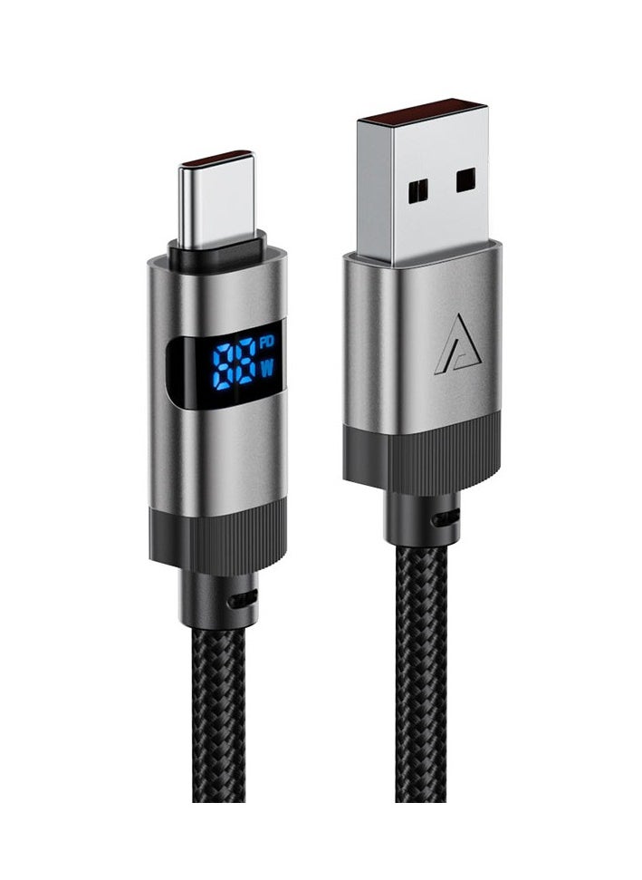 ACEFAST C15-04 66W USB-A to USB-C charging data cable with display